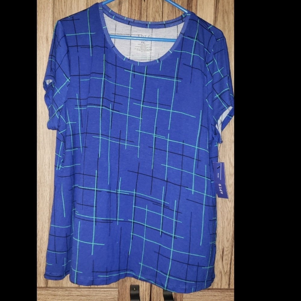 Blue and green top